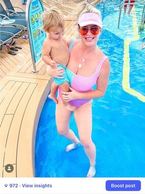 Show Me Your MuMu Color Block One Piece - Pink, Purple, Blue